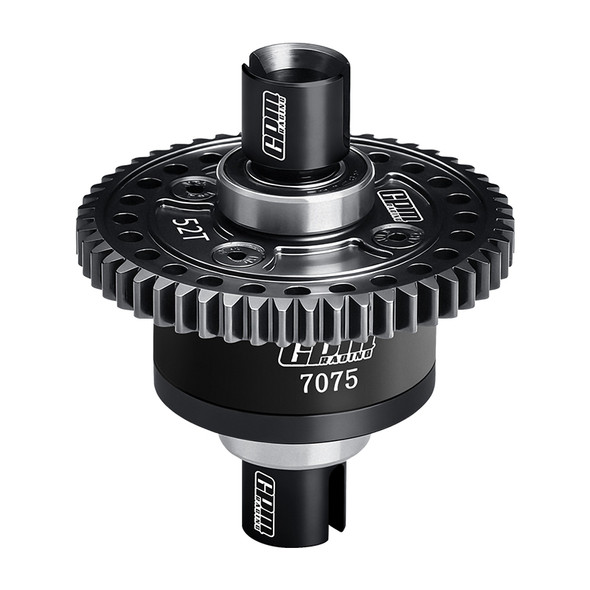 GPM Center Complete Differential 52T Black (No Diffs Oil) for Traxxas 1/8 Sledge