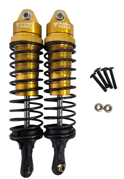 NHX RC Aluminum Adjustable Rear Shocks - Gold : Traxxas Slash 4x4