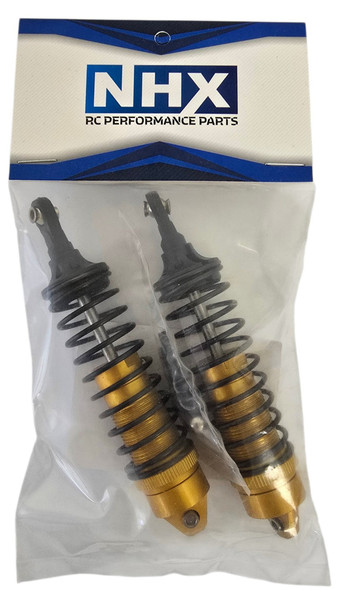 NHX RC Aluminum Adjustable Rear Shocks - Gold : Traxxas Slash 4x4