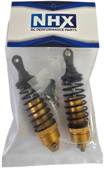 NHX RC Aluminum Adjustable Front Shocks - Gold : Traxxas Slash 4x4