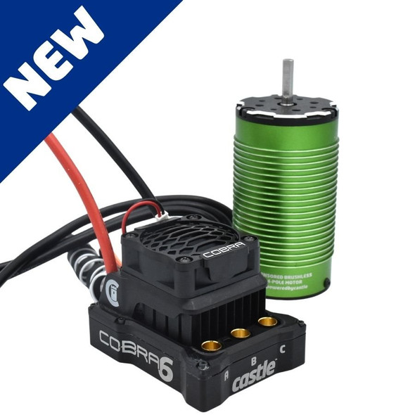 Castle Creations 1/6 Cobra 6 33.6V ESC w/ 1717-1260KV Sensored Motor 010-0184-03