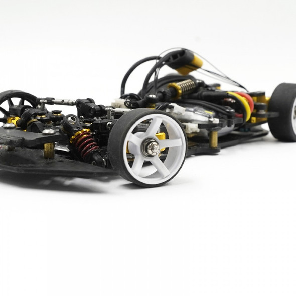 Yeah Racing WL-0184WT Plastic Narrow Rim RWD Set 8.5 x 20mm (Offset 0 +1 +1.5 +2) White for 1/28 Mini-Z