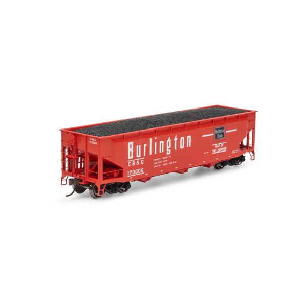 Athearn ATH33080 40' Offset Coal Hopper w/ Load - CB&Q #170008 HO Scale