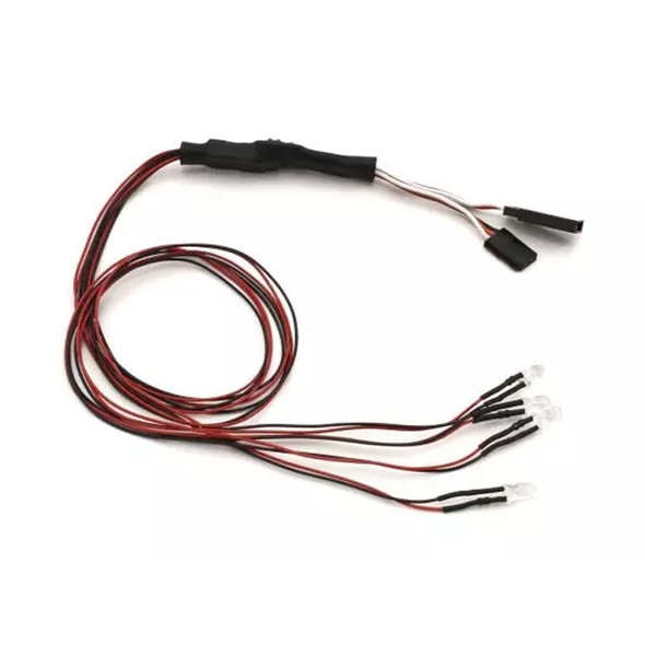 Kyosho 97054-4CR-B LED Light Set Clear & Red (5mm / 4 Bulbs / L=400)
