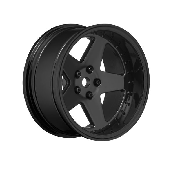 Louise R/C LNHA565 1/10 Drift Changeable 5 Spoke Gloss Black Wheels Set (4Pcs)