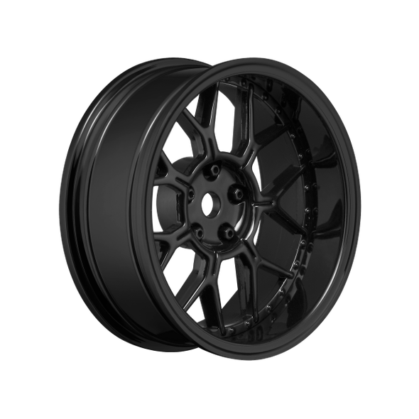 Louise R/C LNHA566T 1/10 Drift Tires w/ 14 Spoke Gloss Black Wheels (4Pcs)