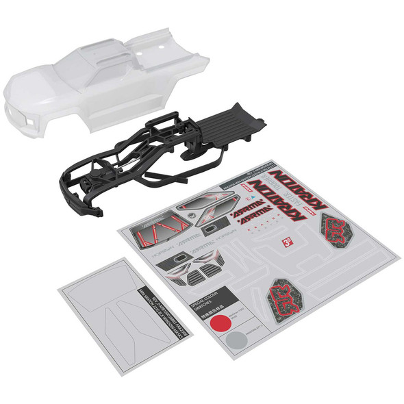 ARRMA ARA-2651 Clear Trimmed Body w/Decal Sheet/Window Mask for ARRMA Mini Kraton