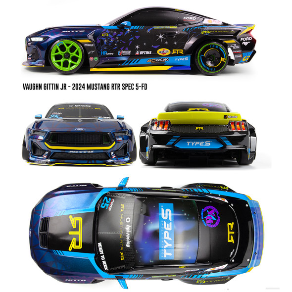 HPI 161005 Stage-D10 Flux Brushless Ford Mustang RTR Spec 5-FD - Vaughn Gittin JR