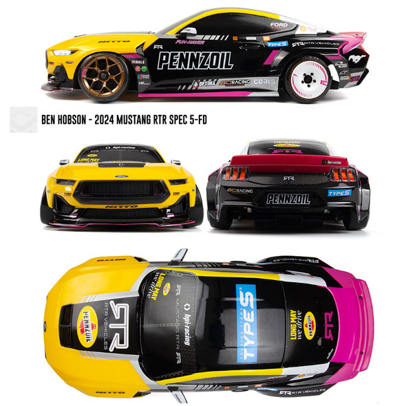 HPI 161008 Stage-D10 Brushed Ford Mustang RTR Spec 5-FD - Ben Hobson