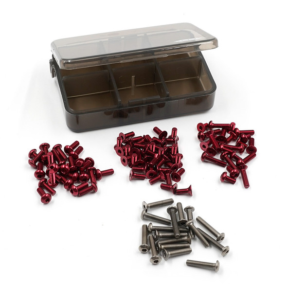Yeah Racing TSAS-0054RD Alum & Titanium Screw Assorted Set w/Box for MST RMX 4.0