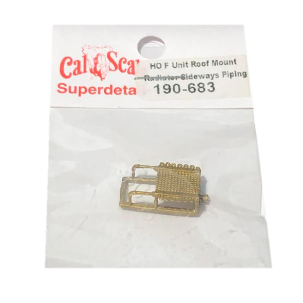 Cal Scale 190-683 F-Unit Roof Mount Radiator w/ Sideway Piping Brass HO Scale