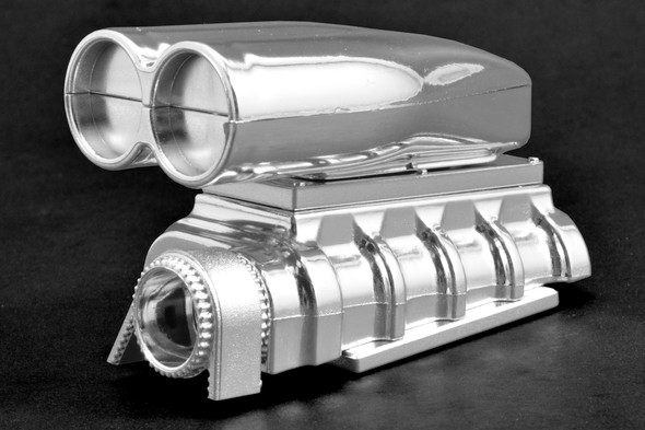 RPM 73543 Shotgun Style Mock Intake & Blower Set : 1/8 - 1/12 Bodies