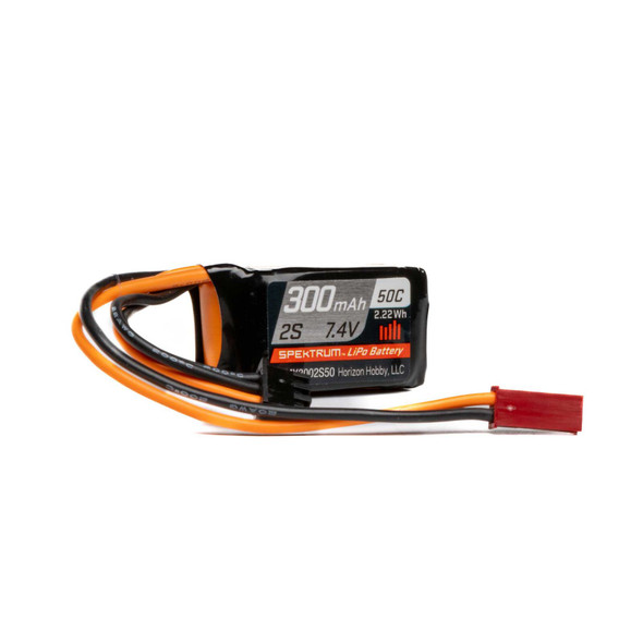 Spektrum 7.4V 300mAh 2S 50C LiPo Battery w/ JST-RCY Connector SPMX3002S50