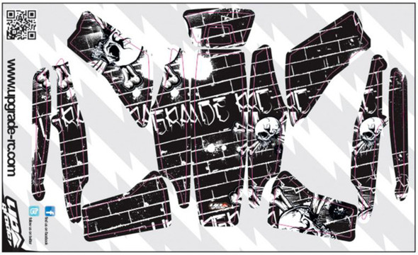 Upgrade RC Black/White Skull Skin / Decal / Sticker 200QX UPG7208 Upgrade RC Black/White Skull Skin / Decal / Sticker 200QX UPG7208