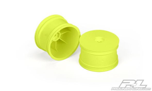 Pro-Line 2736-02 1/10 Velocity 2.2" 12mm Hex Rear Wheels Yellow (2)