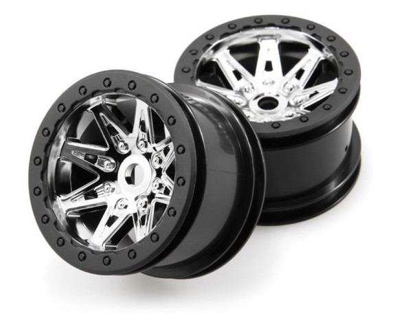 Axial AX08137 2.2 Raceline Renegade Wheels 41mm Wide Chrome (2) Wraith / AX10