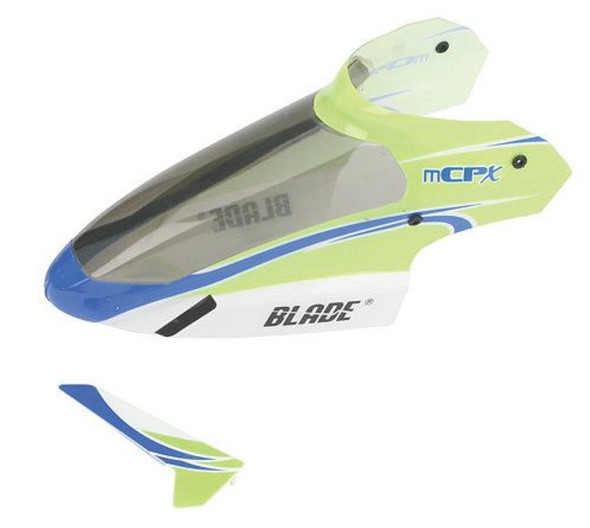 BLADE BLH3519 Complete Green Canopy with Vertical Fin: mCP S/X