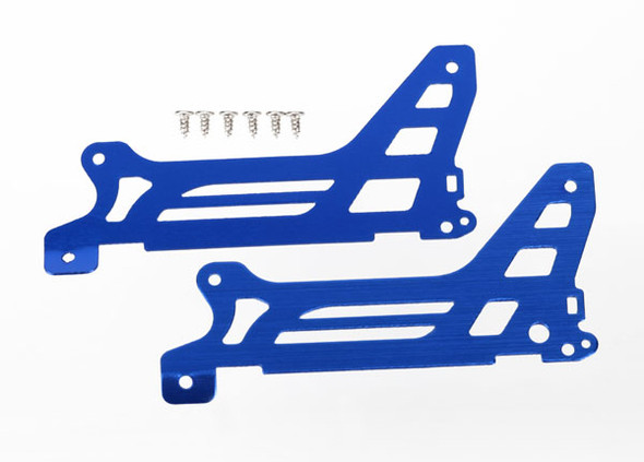 Traxxas 6328 Main Frame / Side Plate / Outer Anodized Aluminum Blue DR-1 (2)