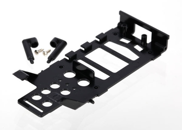 Traxxas 6326 DR-1 Main frame / Battery holder / Canopy mounting posts (2) / screws (2)