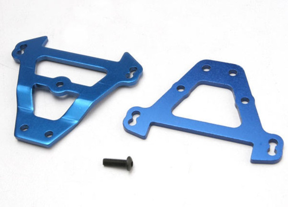 Traxxas 5323 Fr/Re Alum Bulkhead Anodized Blue Revo