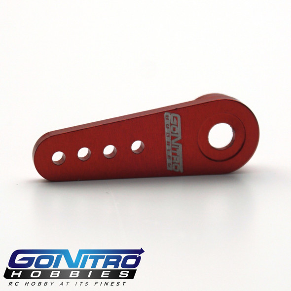 Go Nitro Hobbies 24T Small Aluminum One Way Servo Arm Red Hitec