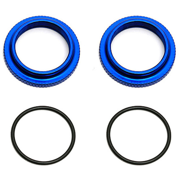 Associated 91304 12mm Threaded Collars for Shock Bodies Blue(2) for RC10B5 / B5M