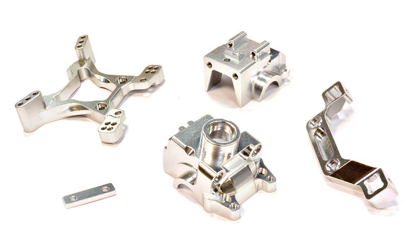 Integy Aluminum Front Gearbox & Shock Tower for 1/10 Telluride 4X4 C25808SILVER