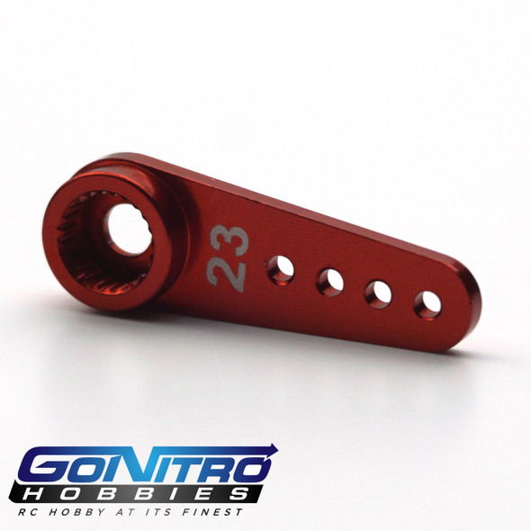 Go Nitro Hobbies 23T Small Aluminum One Way Servo Arm Red JR / Airtronics