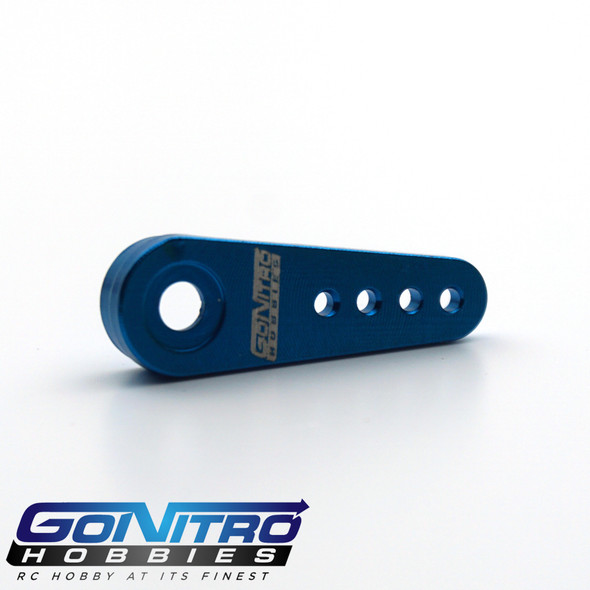 Go Nitro Hobbies 24T Small Aluminum One Way Servo Arm Blue Hitec