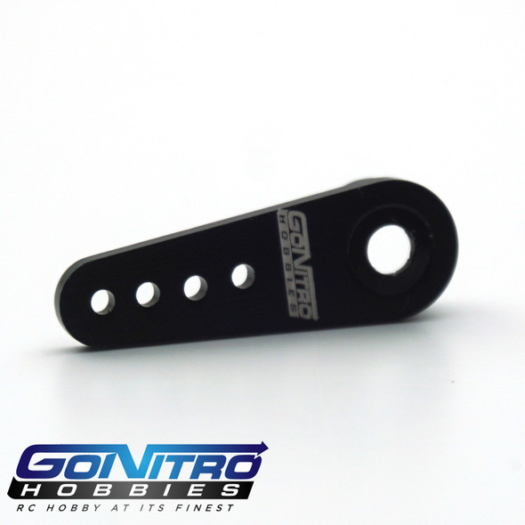 Go Nitro Hobbies 25T Small Aluminum One Way Servo Arm Black Futaba / Savox