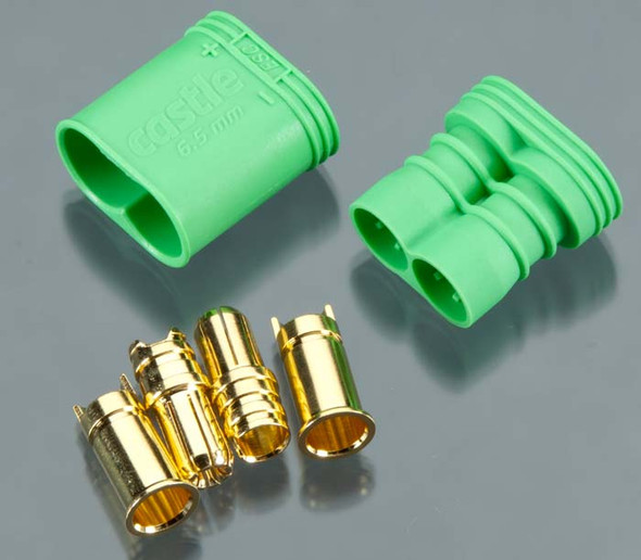 Castle Creations 6.5mm Male / Female Polarized Bullet Connector 011-0053-00