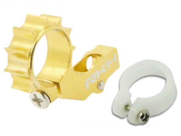 Rakon Heli CNC 6mm Tail Motor Mount w/ Delrin Protection Gold Rakon Heli CNC 6mm Tail Motor Mount w/ Delrin Protection Gold