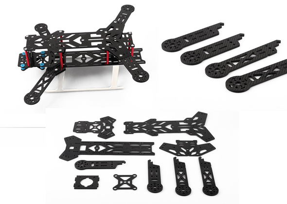 300mm Folding Pure Carbon Fiber Mini Quadcopter Multicopter Frame Kit