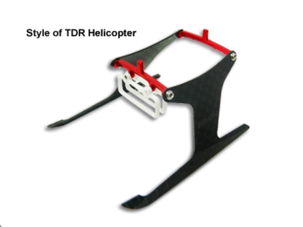 RAKON HELI Blade MCPX CNC Aluminum Landing Gear Style 03 Black-Red