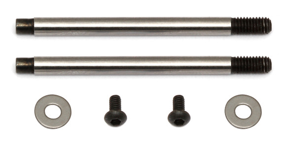 Associated FT 3x21 mm Shock Shafts V2, chrome : RC10B6 / B6 Club Racer / B6D