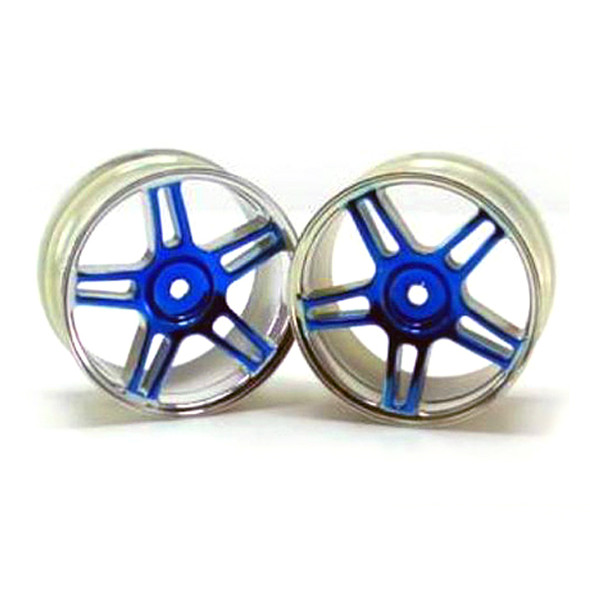 RedCat Racing Blue Anodized 5 Spoke Wheels (2) : Lightning / Thunder / Pagani