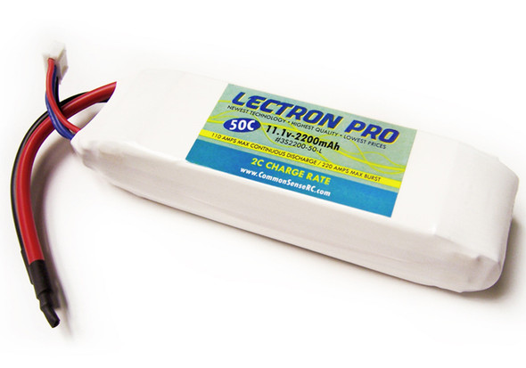 Lectron Pro 11.1 V 2200mAh 50C Lipo Battery