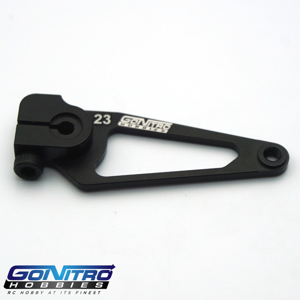 Go Nitro Hobbies 23T Aluminum A Spec Servo Arm Black JR / Airtronics / KO