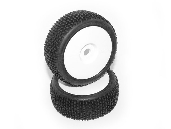 HPI 67605 1/8 Khaos White Buggy Tire on White (2) D815 HPI 67605 1/8 Khaos White Buggy Tire on White (2) D815