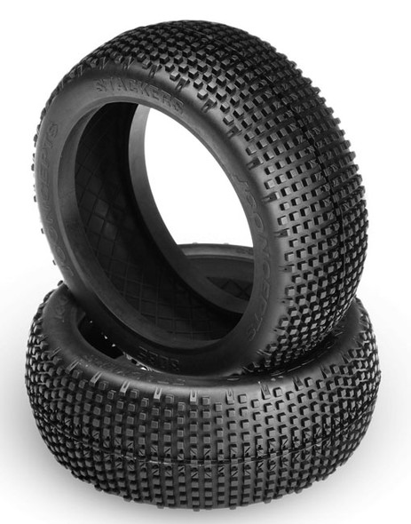 JConcepts 3065-02 Stackers 1/8 Buggy Tires Green (2)