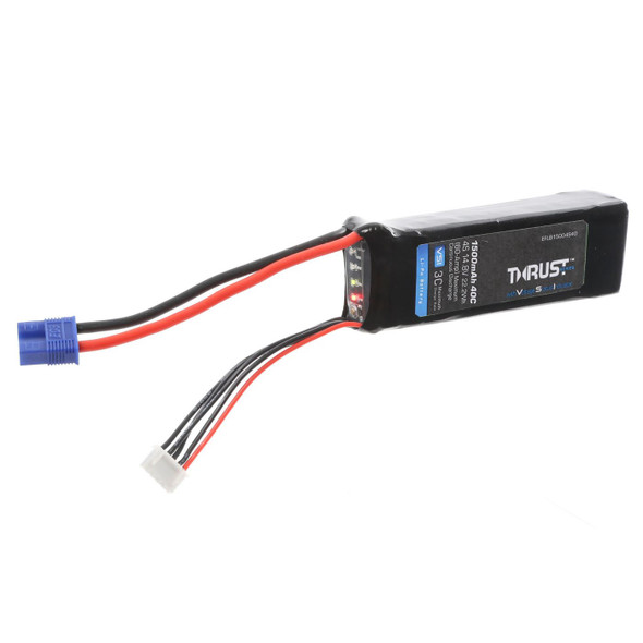 E-Flite Thrust VSI 14.8V 1500mAh 40C 4S LiPo Battery : EC3 EFLB15004S40