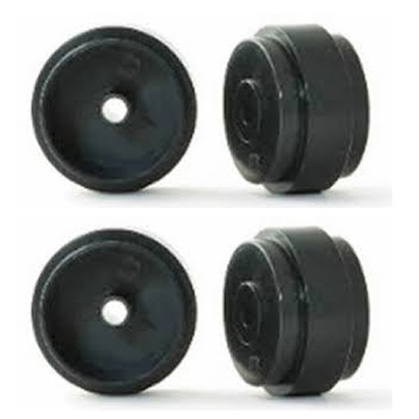 Slot.it WH1179-Pl Plastic Wheels 17x10x0.5 Black (4)