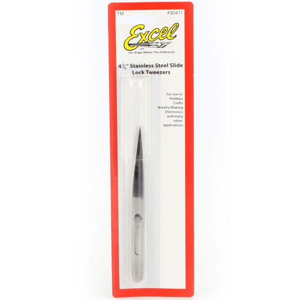 Excel Blade EXL30411 SS Tweezer,4-3/4" CSlide