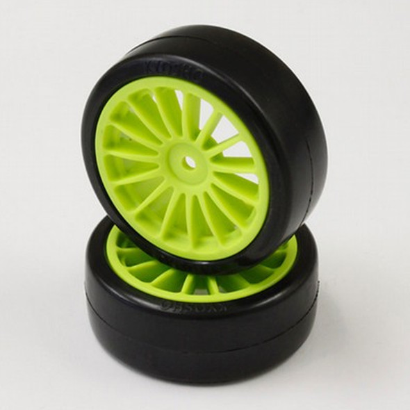 Kyosho FAT302KG Drift Tire Pre-glued/F-Green (2) : Fazer VE-X