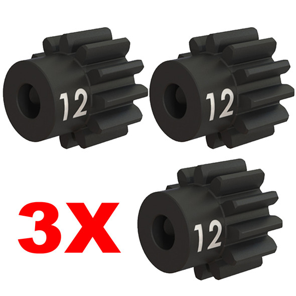 Traxxas 3942X Pinion Gear 12T 32P (3) : E-Maxx /E-Revo /Slash 4x4 Ultimate /Stampede