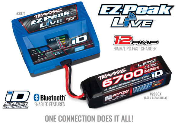 Traxxas 2971 EZ-Peak Live 12 Amp NiMH/LiPo Fast Charger w/iD & Bluetooth