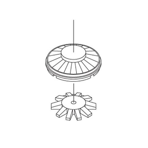 Athearn HO Fans Set, 36" Button Top/CF7 (3) ATH31002