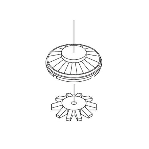 Athearn HO Fans Set, 36" Button Top/CF7 (3) ATH31002