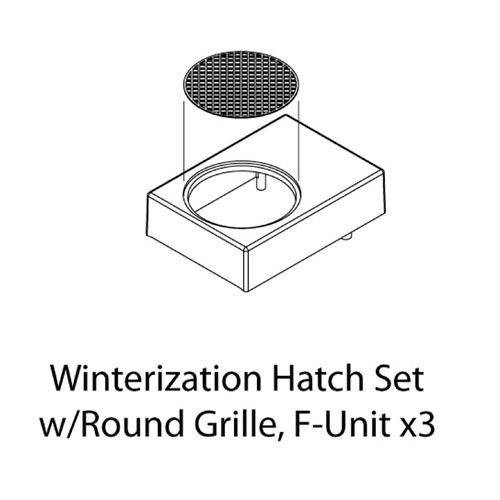 Athearn HO Winterization Hatch Set w/Round Grille, F-Unit (3-Pack) ATHG19290