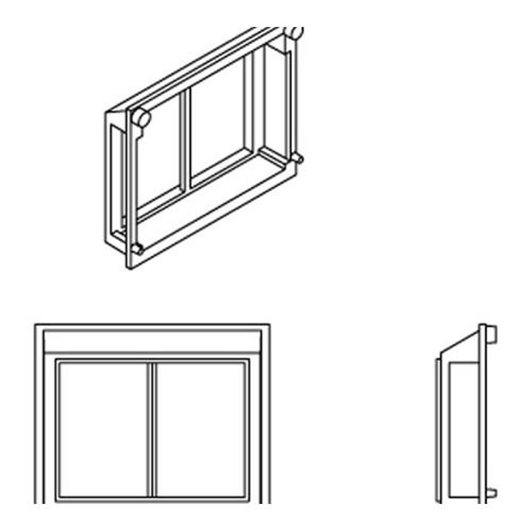 Athearn HO All-Weather Window Set, 2 Pane/Steep/Angle (6) ATHG68221